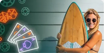 Second deposit bonus artwork from the PokieSurf promotions page